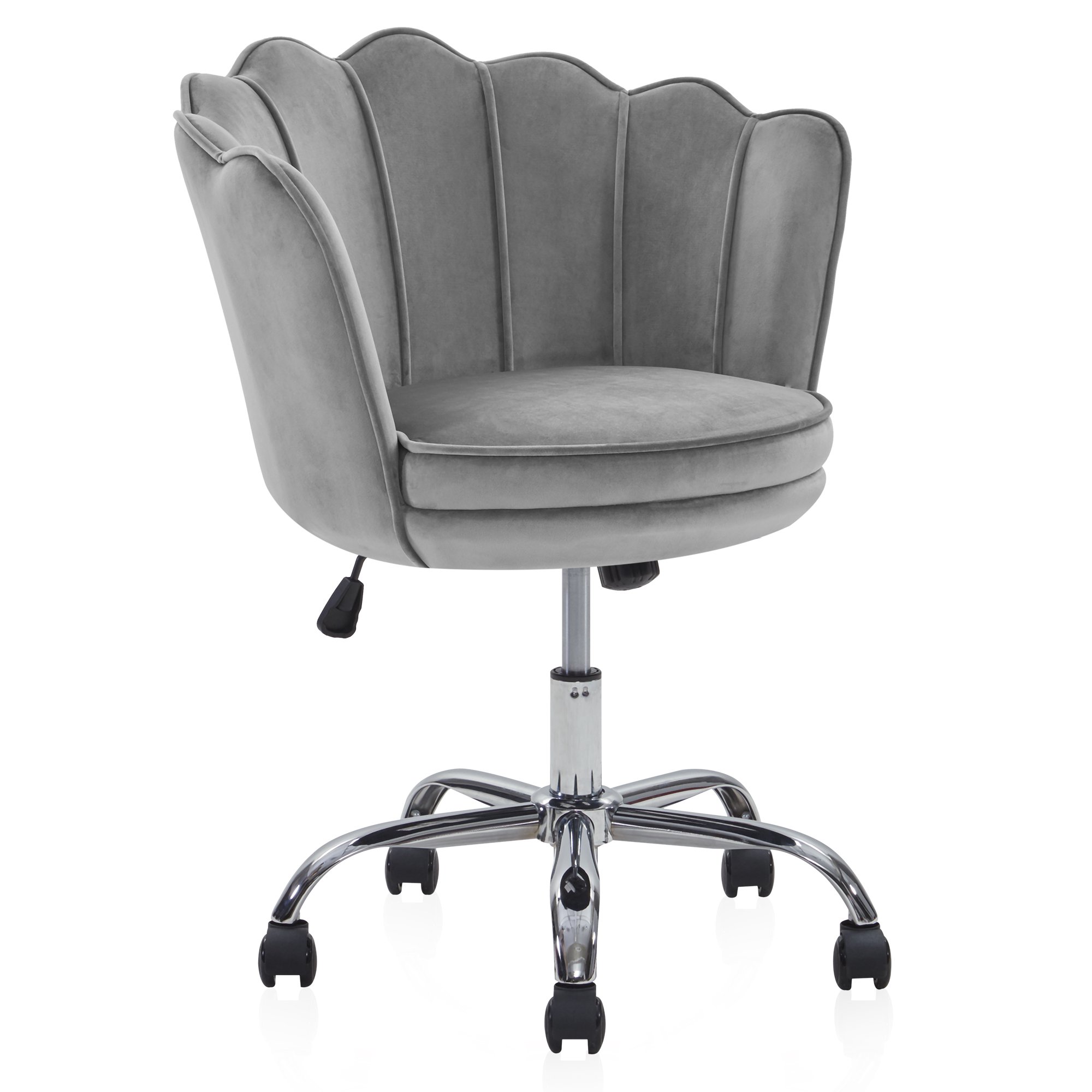 Luna Seashell Velvet Office Chair 2 