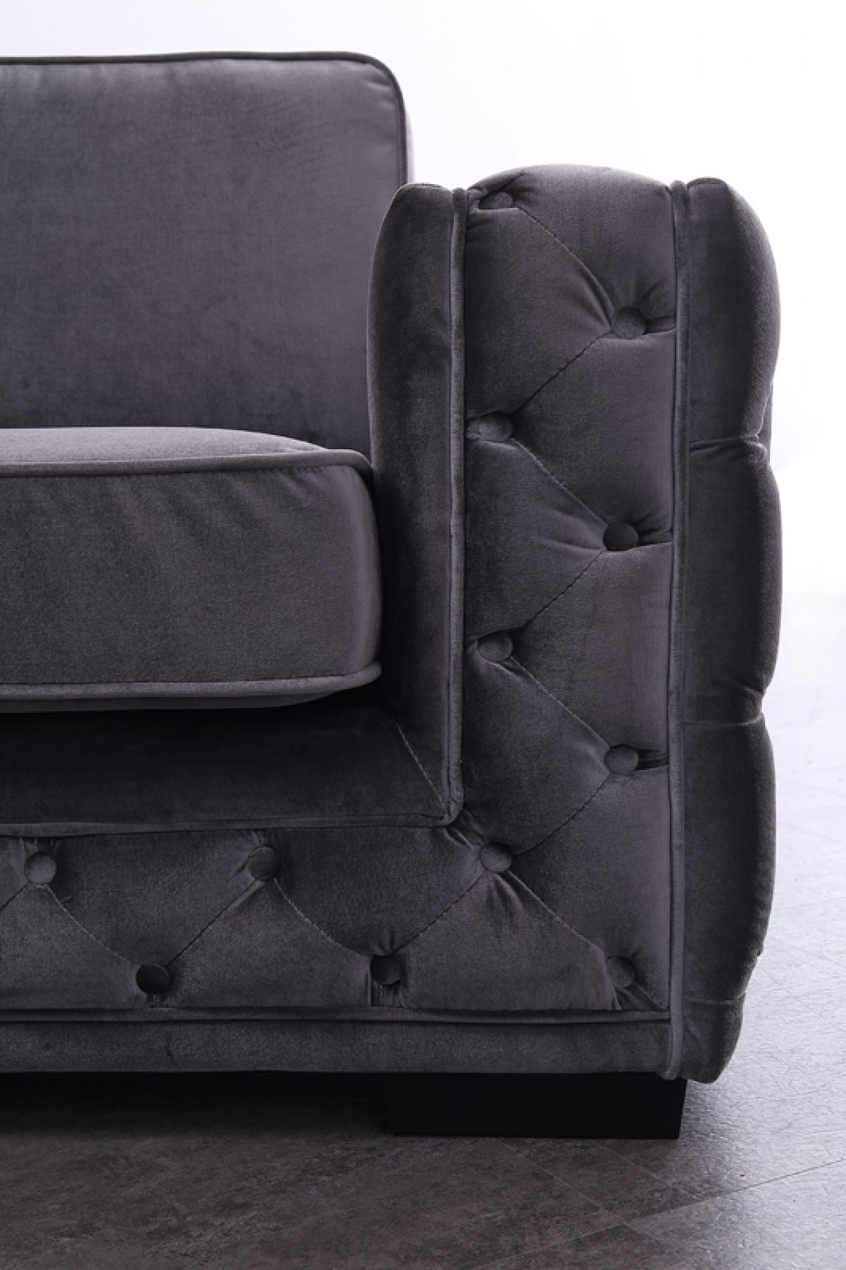 Gabriella L-Shape Deep Button Velvet Sofa Suite - Lifestyle Home