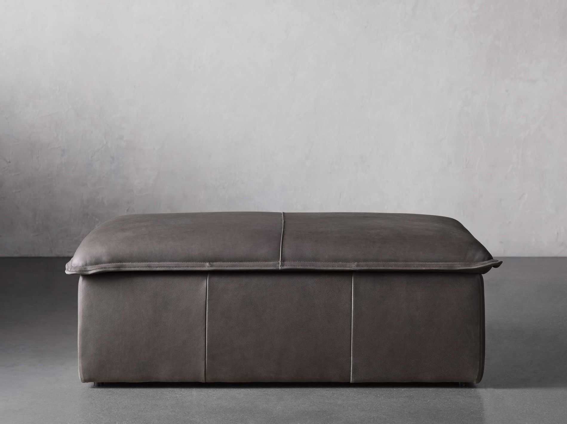 Rowland leather shop cocktail ottoman