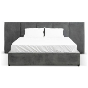 Brooklyn Grey Charcoal Velvet Headboard Base