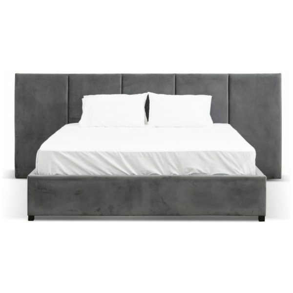 Brooklyn Grey Charcoal Velvet Headboard Base