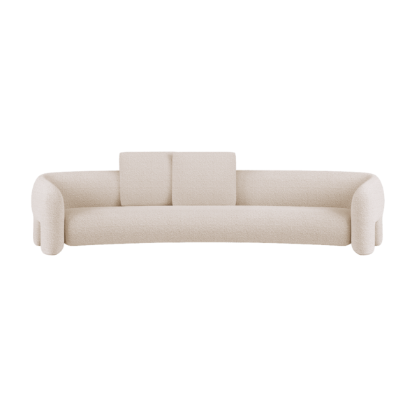 Boucle Open Arms Sofa