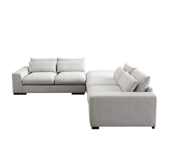 Harper Linen Reversible Corner Sectional with Ottoman