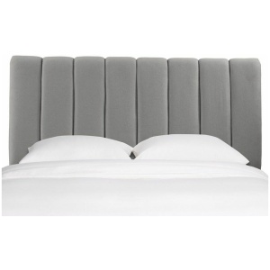 Lifestyle - Lincoln Panel Headboard - Velvet - Steel Grey - King