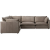 Size: 3200mm (Width) x 3200mm (Depth) x900mm (Height) Nothing says class, sophistication, and smooth comfort quite like this luxury sectional sofa, which includes 5 couch pieces, including the corner and comfortable pillows. It combines thick cushioning with linen/leather/boucle fabric, curvy arms, and a vintage look that takes you back to the bold and luxurious days of the 1950s. With a light grey color to match your décor, this sofa can fit perfectly with a contemporary look, classic style, or more rustic-looking living space. What’s more, with a reversible back, you can sit up to watch your favorite movie. Product Features Trendy, mid-century modern design Product Care: Wipe clean with damp cloth, do not use strong liquid cleaners