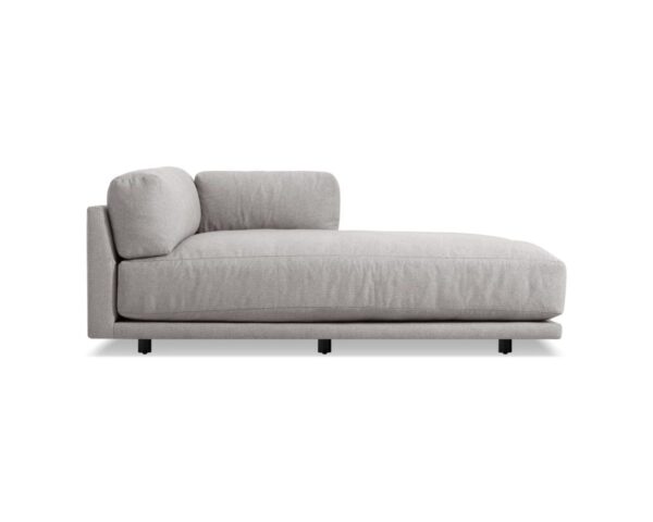 Light Grey Fabric Chaise Couch