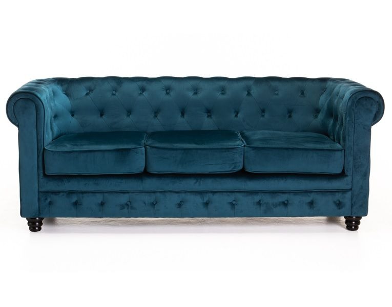 Archie Chesterfield 3 Seater Velvet Sofa