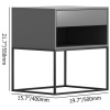 June Modern Wood and Steel Pedestal in White, Side profile of the June pedestal showing the steel frame